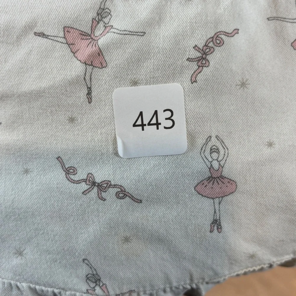 Petite Plume Kids Ballerina Print Nightgown Pink Cream Ruffle Size 6